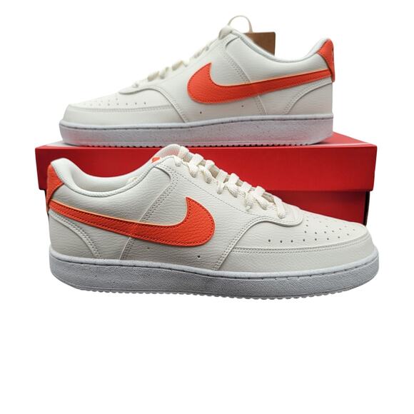 Nike Court Vision Low 'Sail Safety Orange' - Men's 9.5 DH2987-115 - Picture 1 of 10